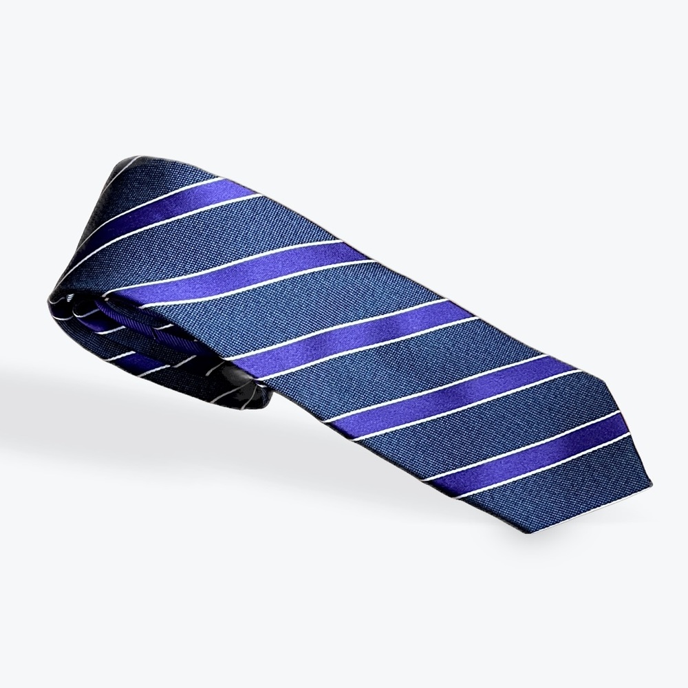 Tommy Hilfiger Navy and Purple Necktie